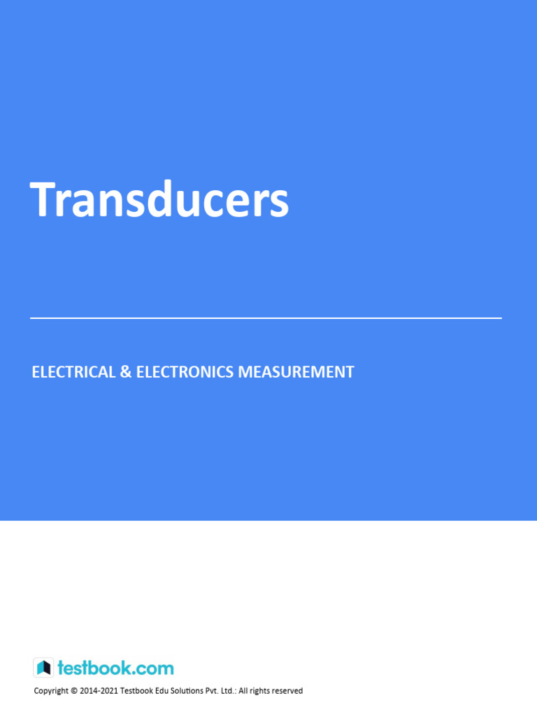 Understanding Transducers in Electronics | PDF | Capacitor | Thermocouple