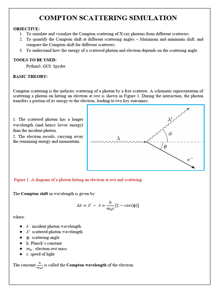 Compton Scattering Simulation Guide | PDF | Scattering | Electron
