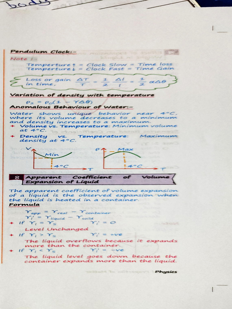 Anomalous Water Behavior and Expansion | PDF