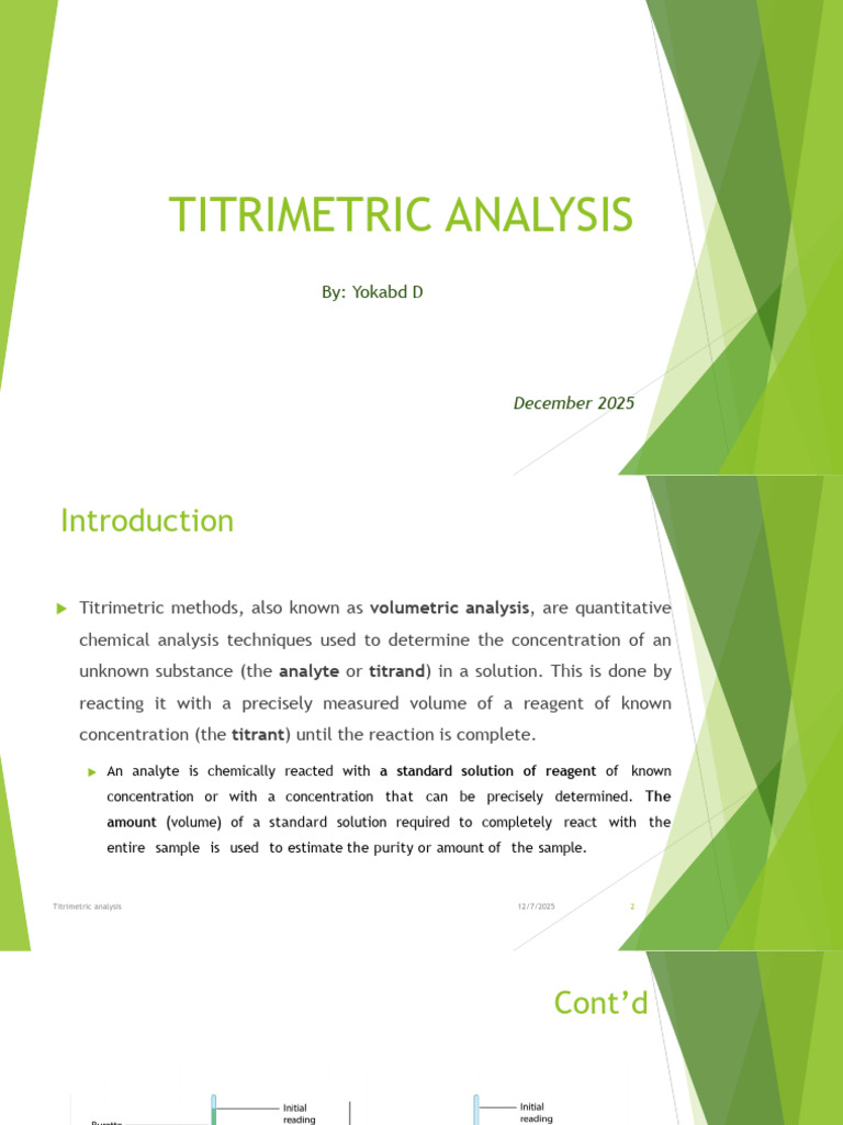 Titrimetric Analysis | PDF | Titration | Chemistry