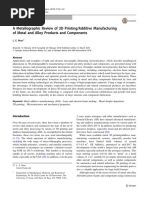 Laser Additive Manufacturing Review | PDF | 3 D Printing | Sintering