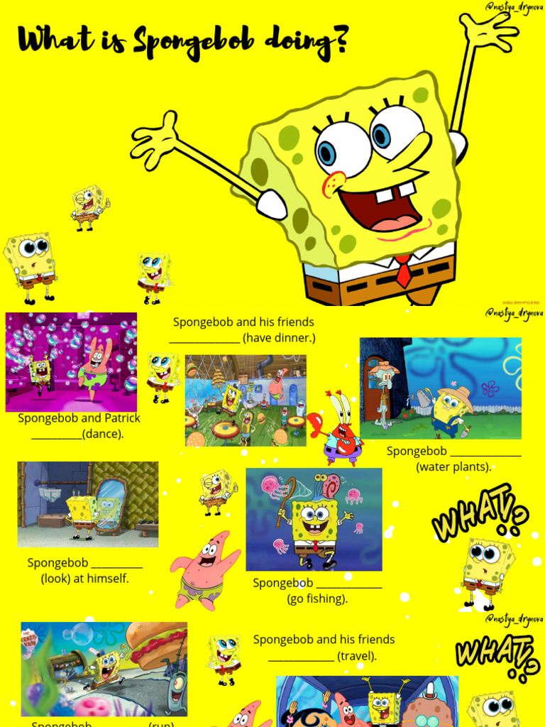 Spongebob's Daily Activities Explained | PDF