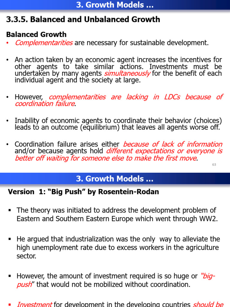 Balanced vs Unbalanced Economic Growth | PDF | Economies | Economics