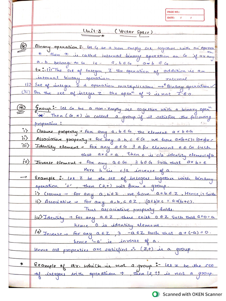 MATHS Notes Unit 3bcs 101 | PDF