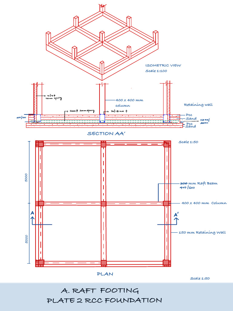 RCC Foundation Design Plans | PDF | Building Engineering ...