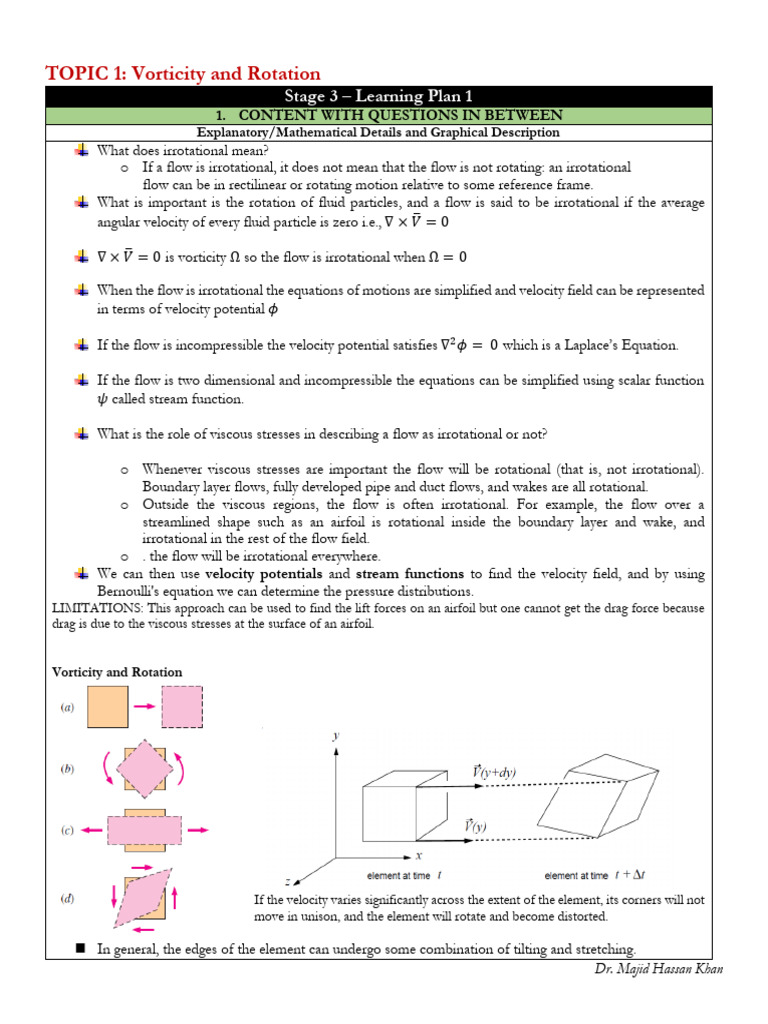 Vorticity and Irrotational Flow Concepts | PDF | Vortices | Fluid Dynamics