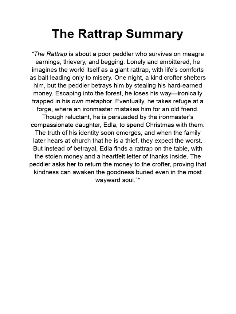 The Rattrap Summary | PDF