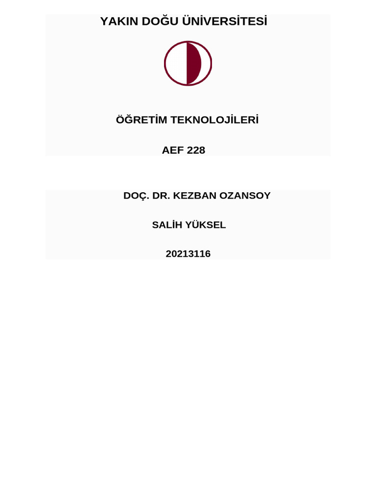 AEF228 Odev Version 1 | PDF