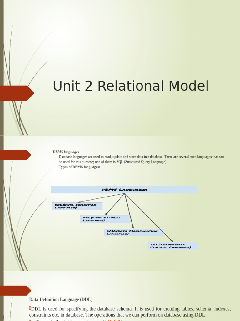 Understanding DBMS Languages and SQL | PDF | Databases | Information ...