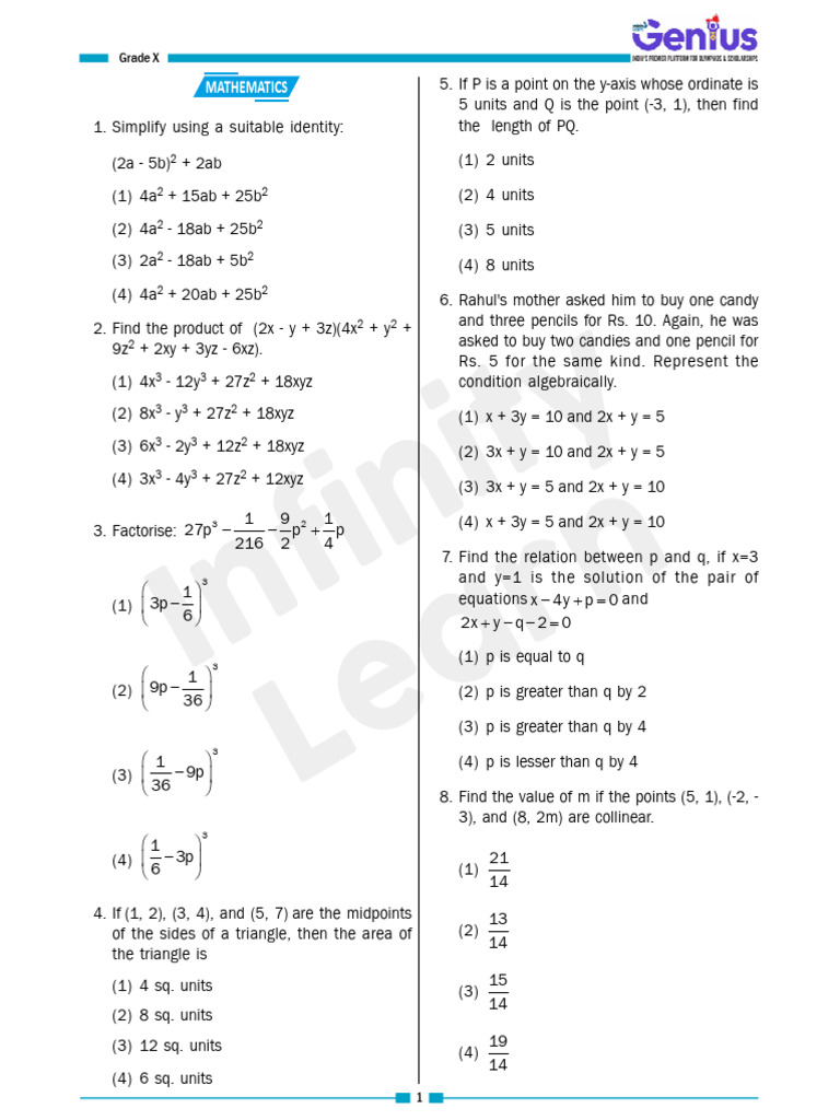 Genius Semifinal for Grade 10 Round 1 Set 2 | PDF | Cell Membrane ...