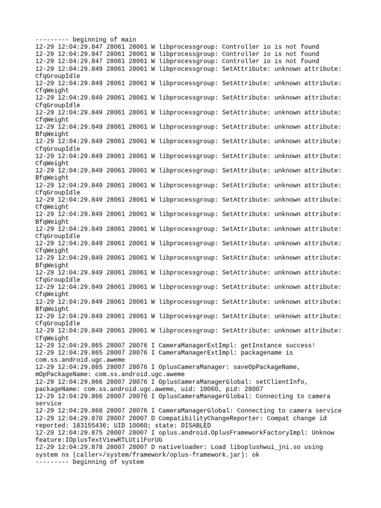 Oplus Camera Manager Log Errors | PDF | Software Engineering | Software