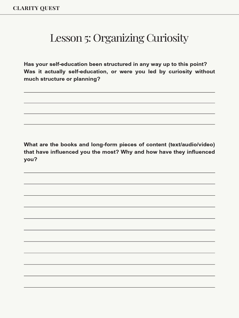 Lesson 5 Worksheet | PDF