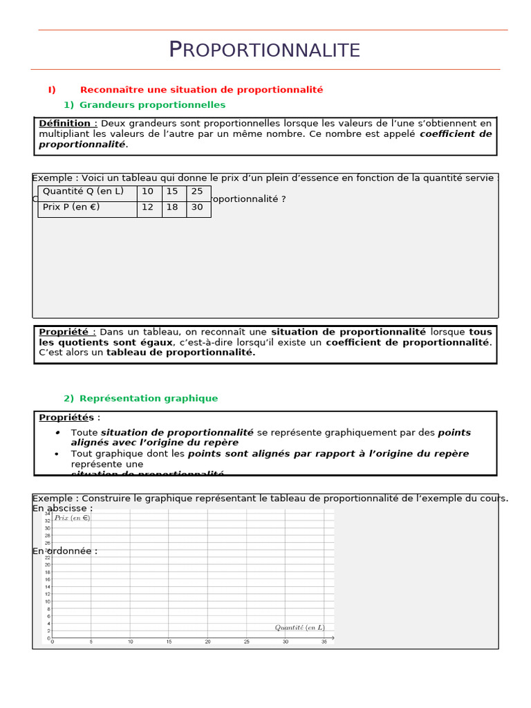 Comprendre la Proportionnalité et ses Applications | PDF | Mathématiques