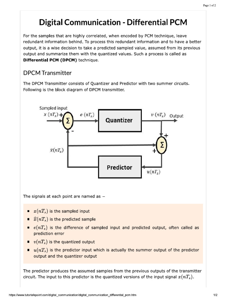 DPCM | PDF