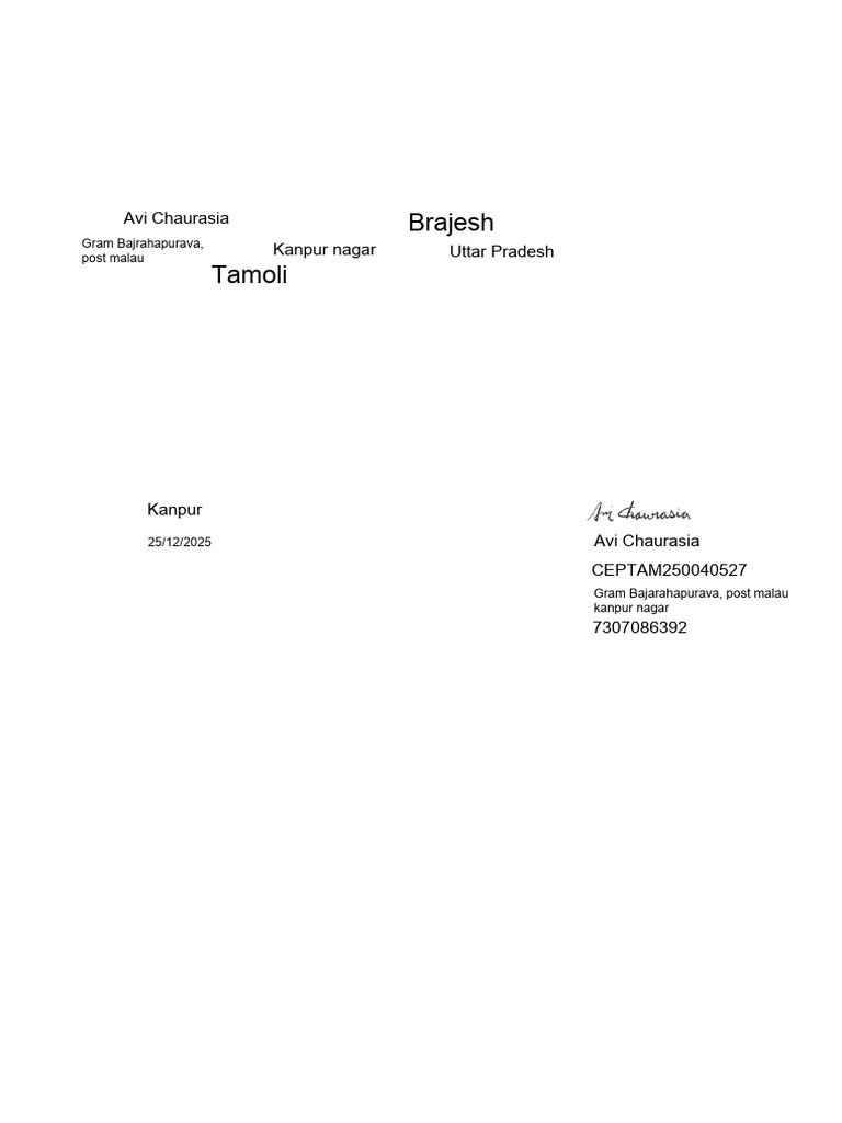 OBC Candidate Declaration Form | PDF