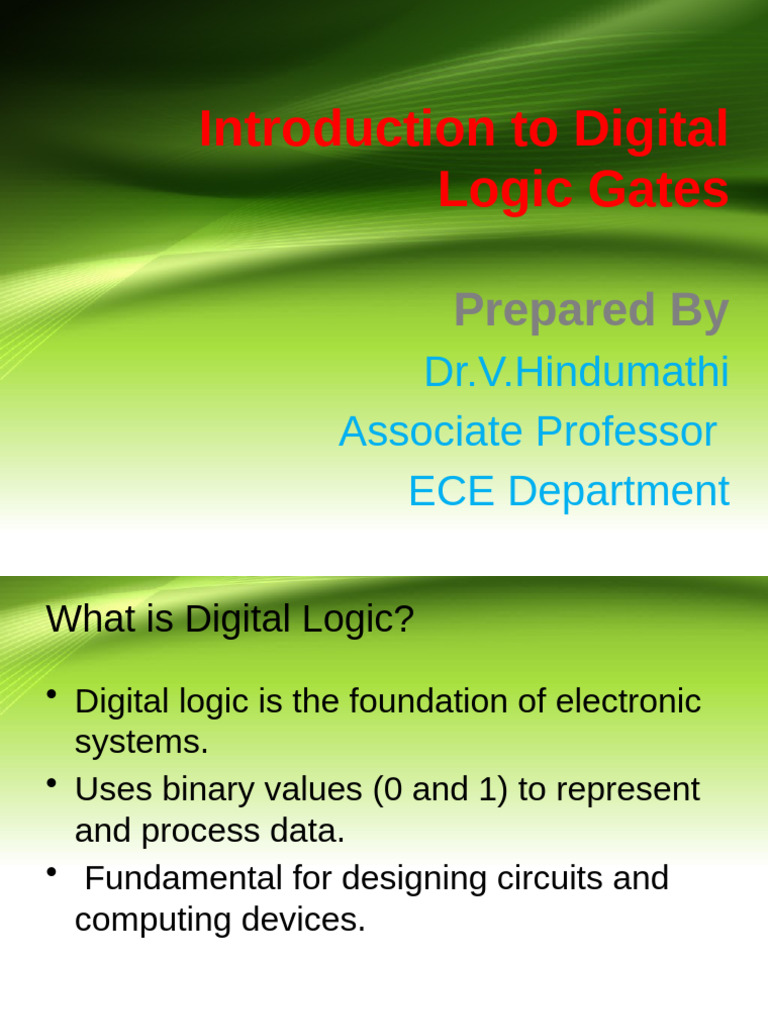 VHM-Digital Logic Gates Introduction | PDF | Logic Gate | Electrical ...