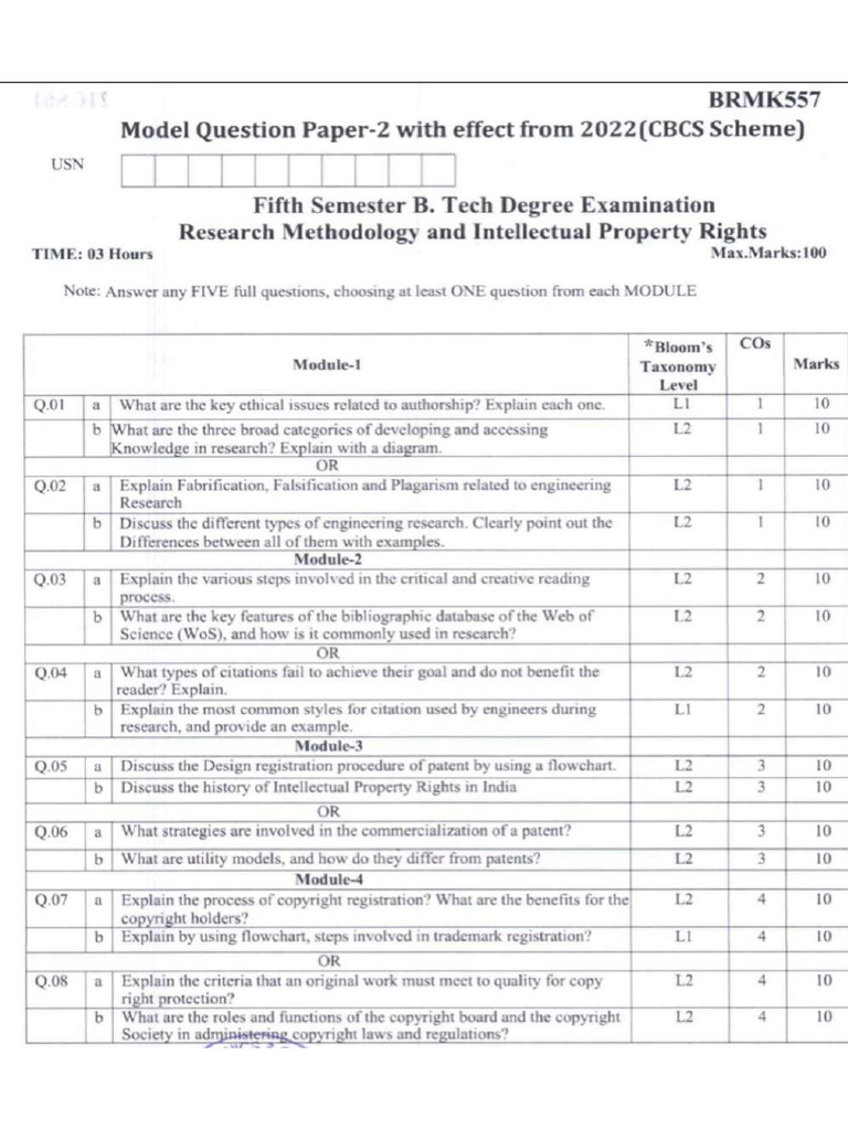 BRMK557 Model Set 2 Paper | PDF