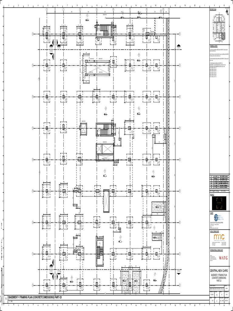 Basement-1 Framing Plan (Concrete Dimensions) Part-23 1: Central New ...