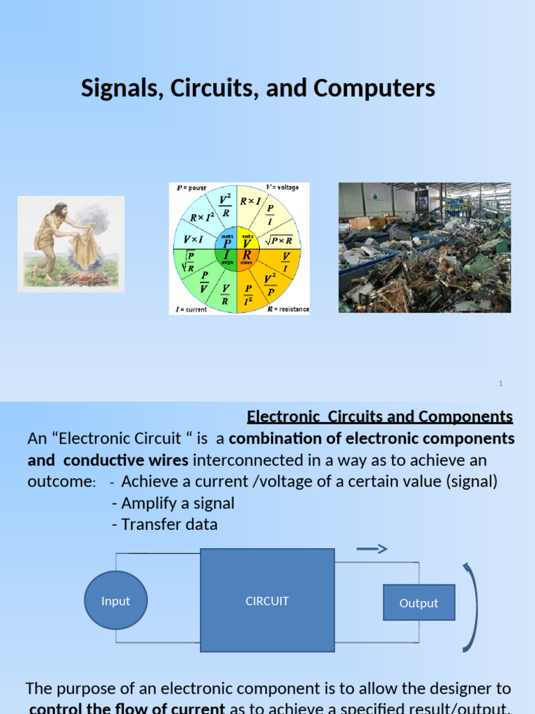 Electronic Circuits and Components Guide | PDF | Capacitor | Electronic ...