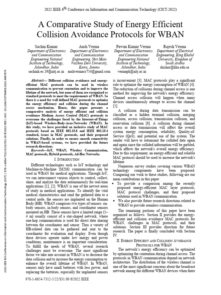 Energy-Efficient MAC Protocols for WBAN | PDF | Computer Network ...