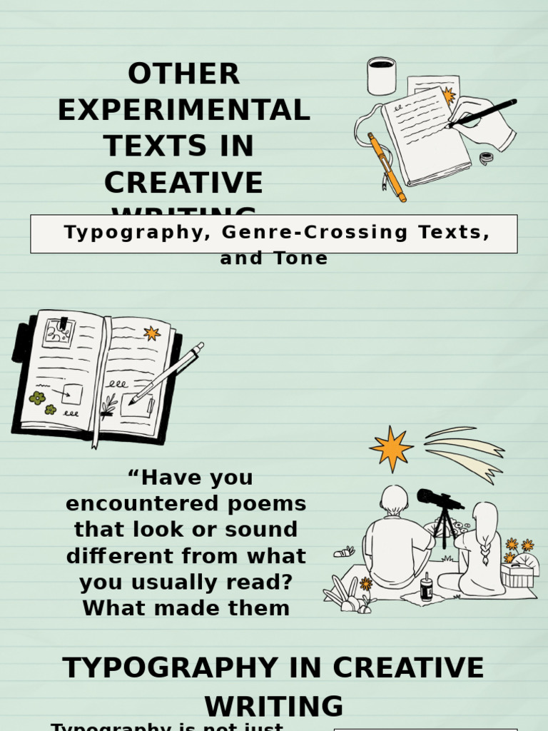 Typography and Genre in Creative Writing | PDF | Poetry | Narrative