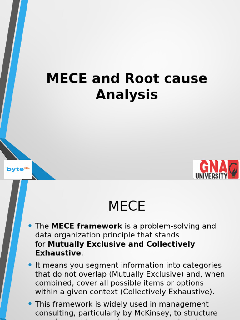 MECE Framework & Root Cause Analysis Guide | PDF