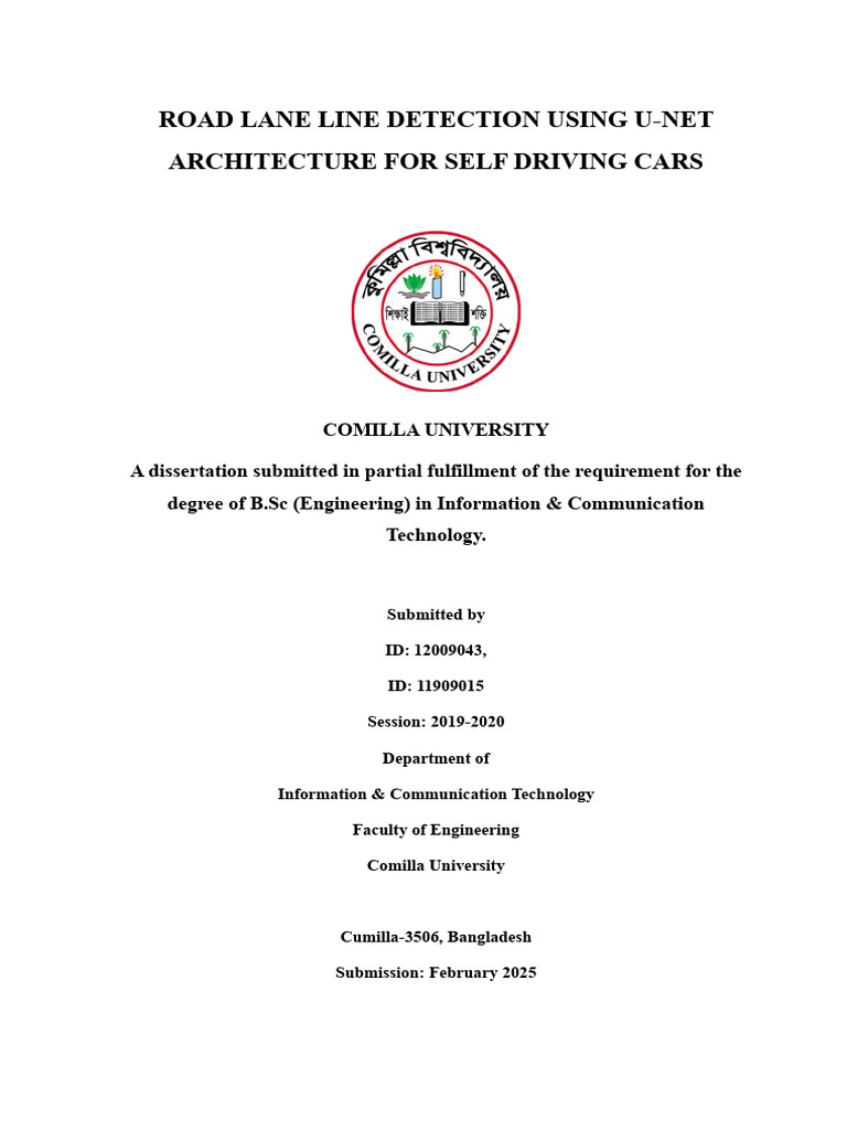 U-Net Lane Detection for Self-Driving Cars | PDF | Image Segmentation ...