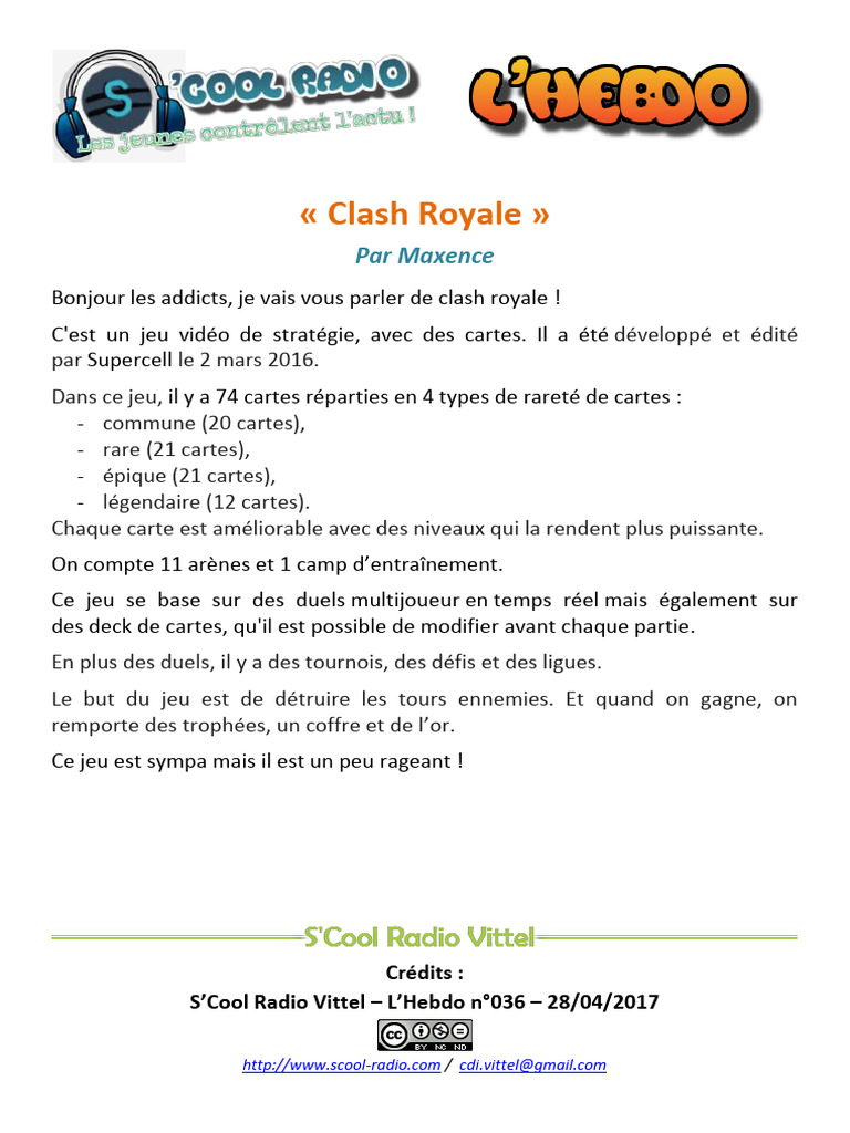 Guide complet sur Clash Royale | PDF