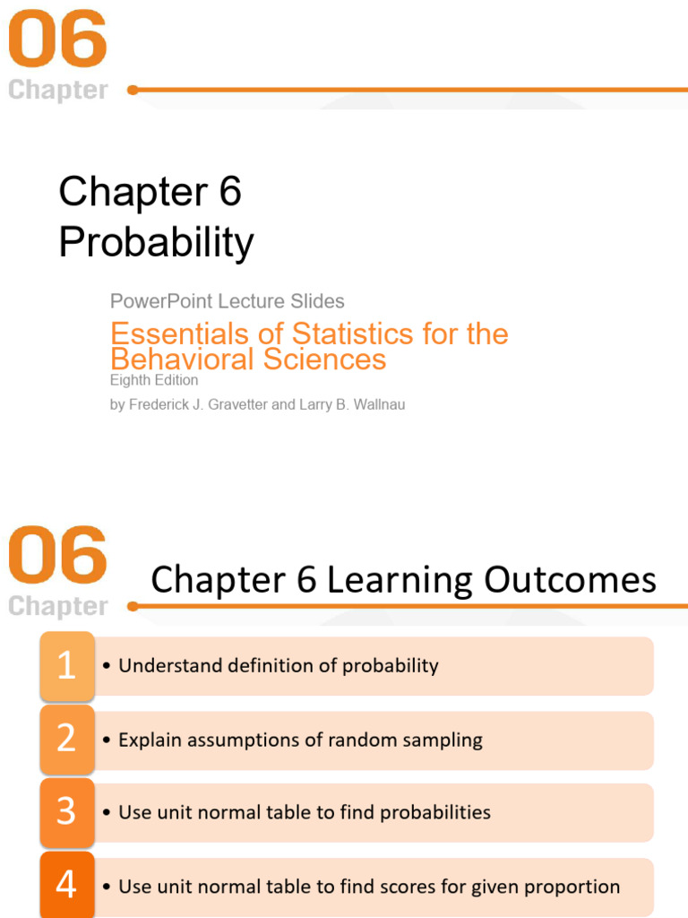 Chapter 6. Probability | PDF | Standard Score | Normal Distribution