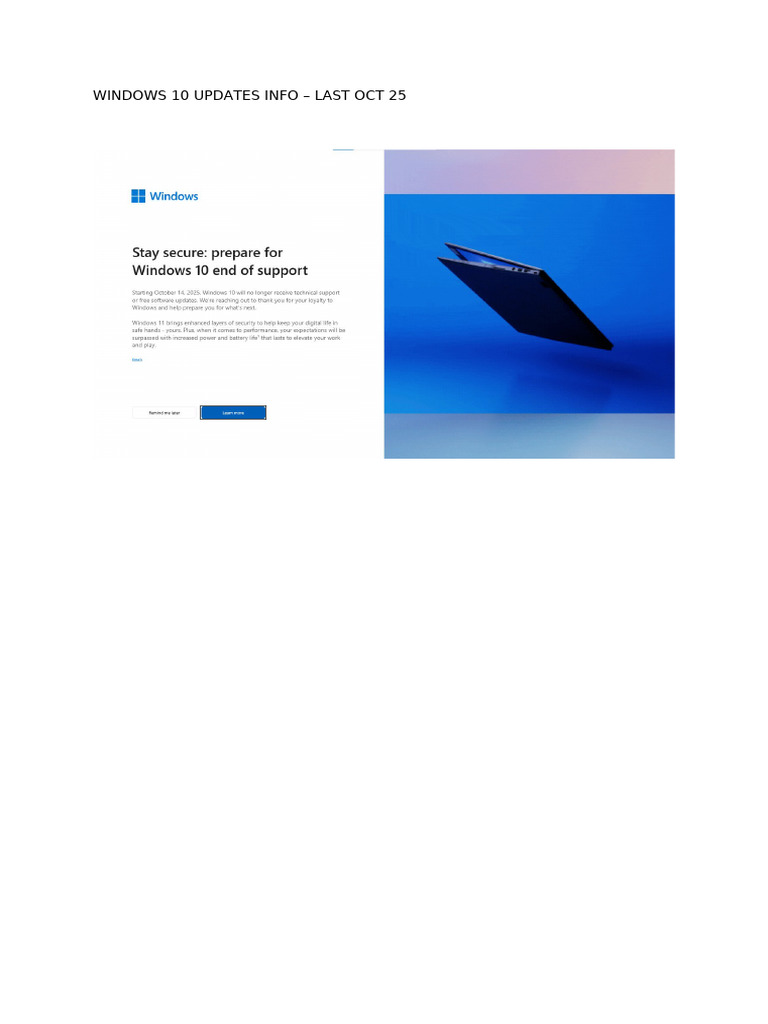 Windows 10 Updates Info | PDF