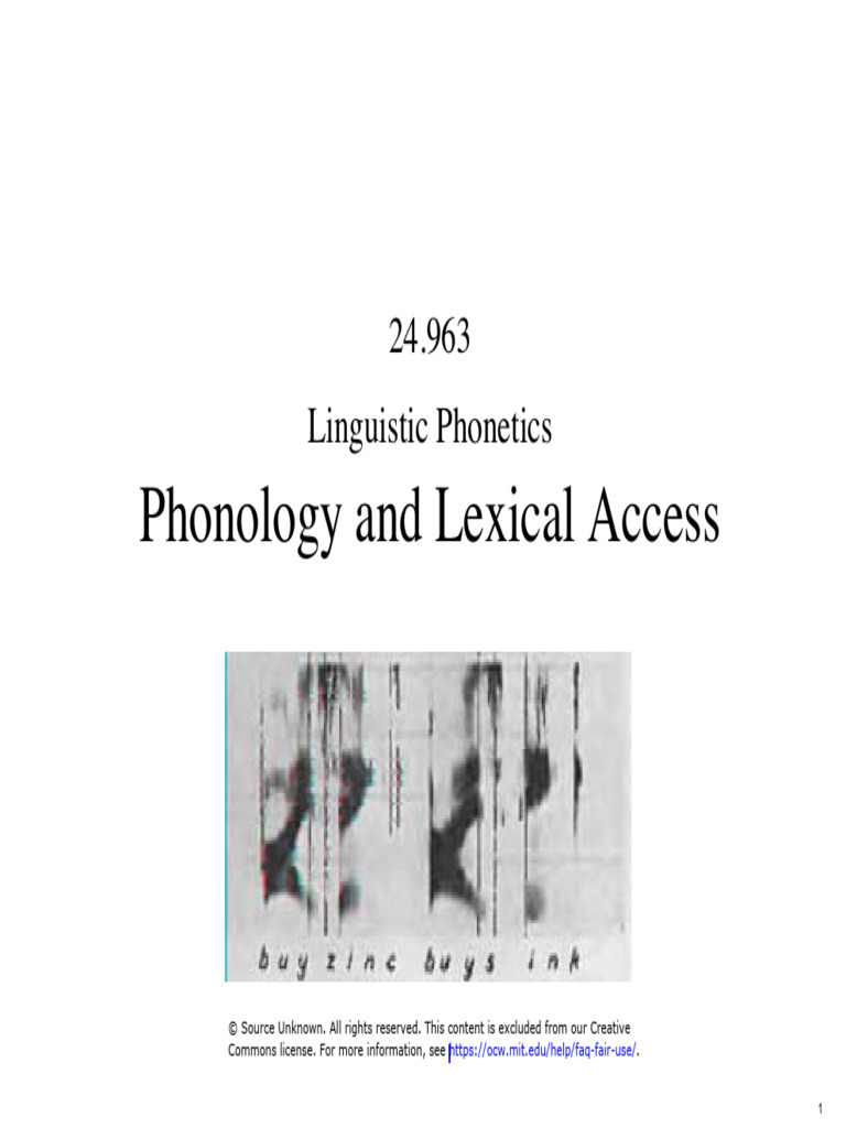 Phonetics and Lexical Access Insights | PDF | Speech | Phonology