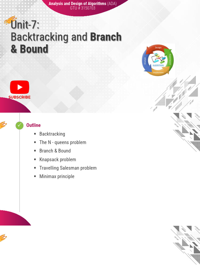 Backtracking & Branch Bound Algorithms | PDF | Algorithms ...