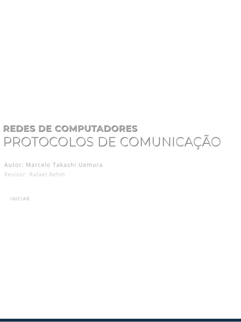 Protocolos de Comunicação em Redes | PDF | Protocolo de controle de ...