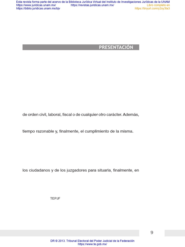 Tutela Judicial Efectiva y Derechos Electorales | PDF | Judicaturas ...