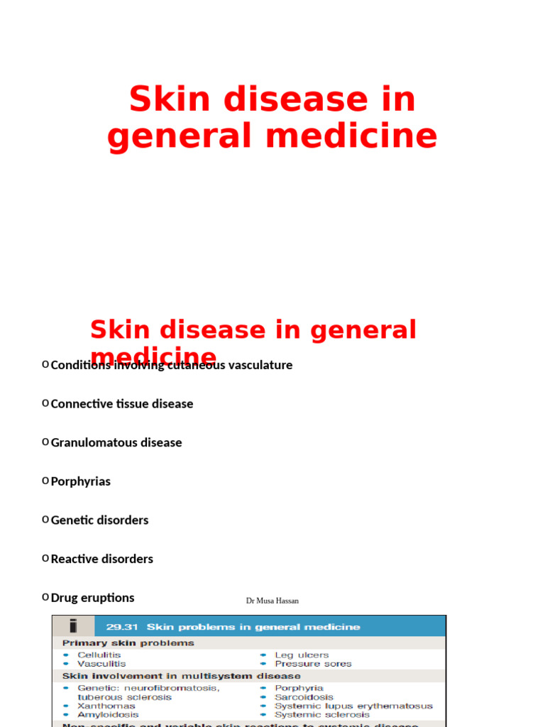 Skin Diseases in General Medicine Part I | PDF | Medical Specialties ...