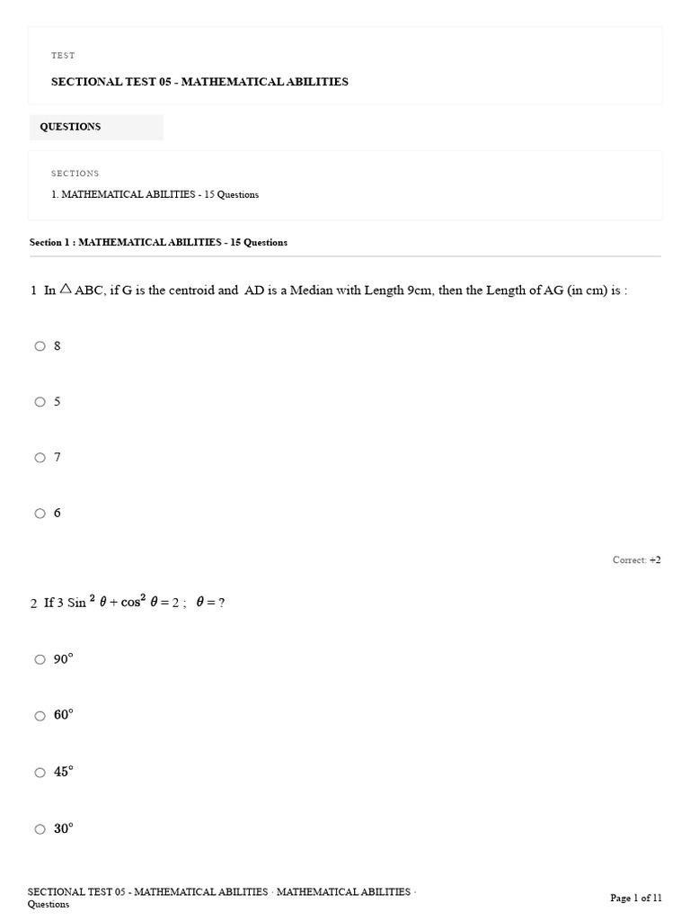 TEST 05_59261842_2026_01_04_00_35 | PDF | Triangle | Triangle Geometry