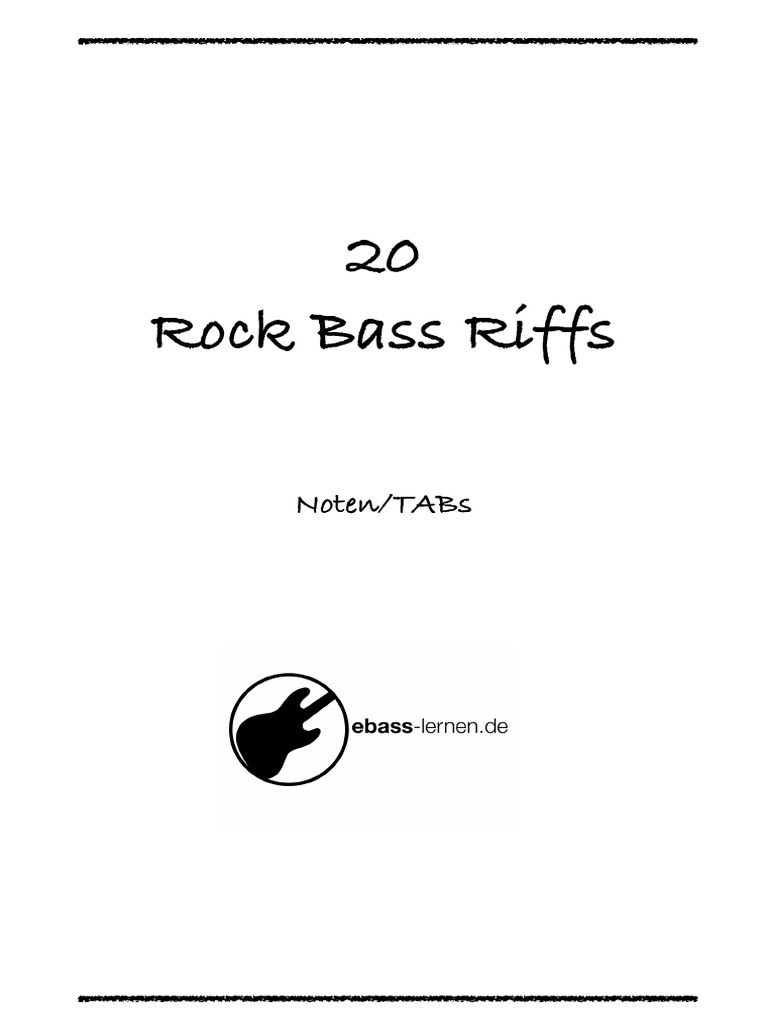 20 Rock Bass Riffs | PDF