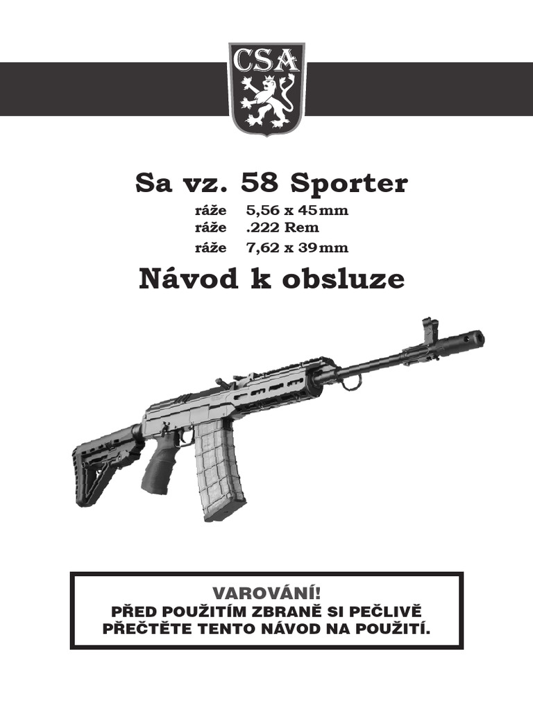 Sa Vz. 58 Sporter Navod K Obsluze | PDF