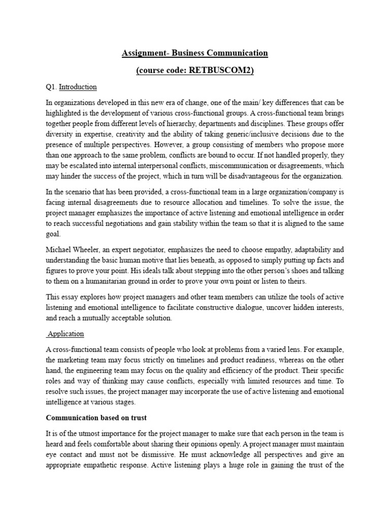 Enhancing Team Dynamics with EI & Listening | PDF | Communication ...