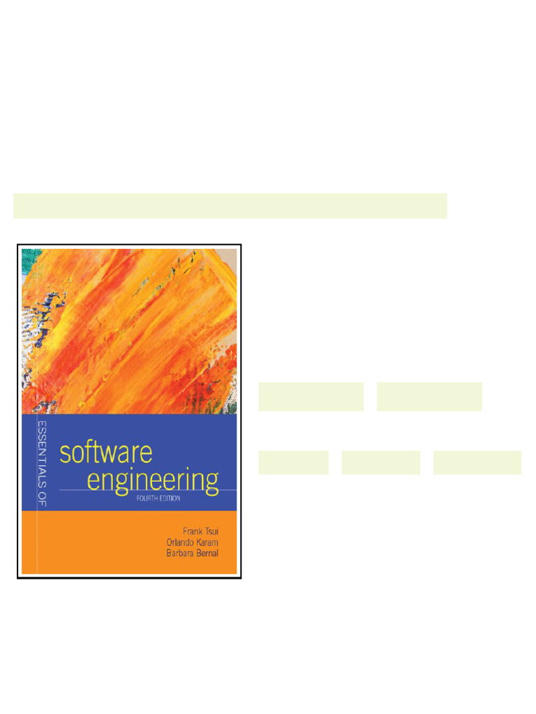 Essentials of software engineering Fourth Edition Barbara Bernal ...