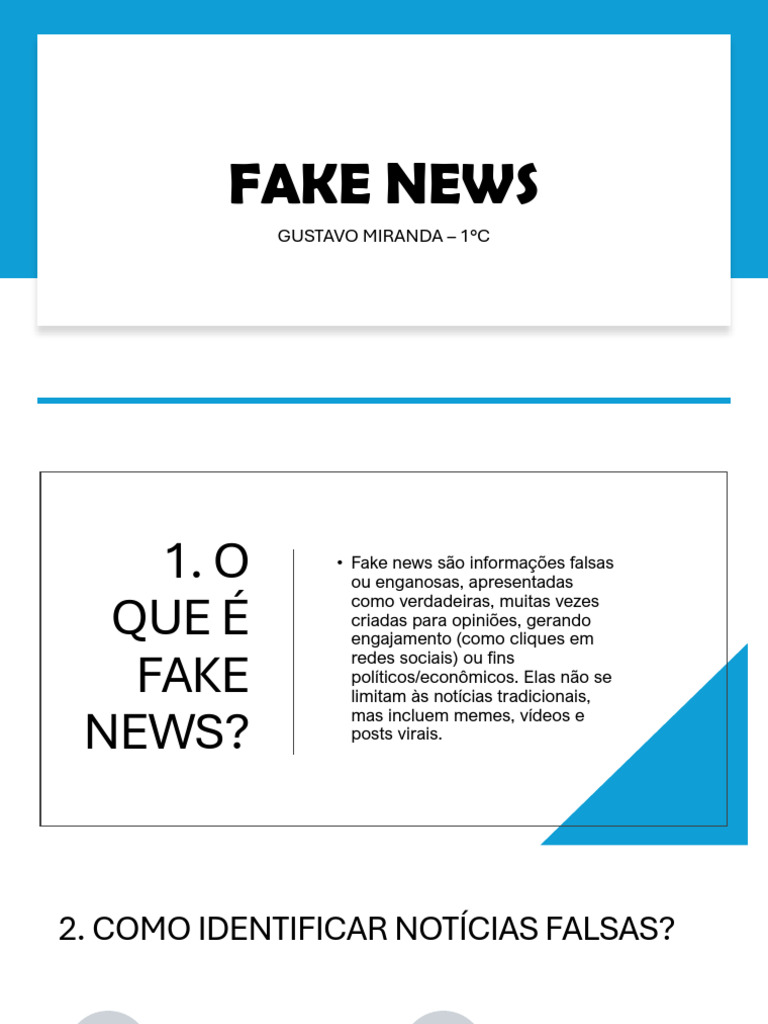 Como Identificar e Combater Fake News | PDF