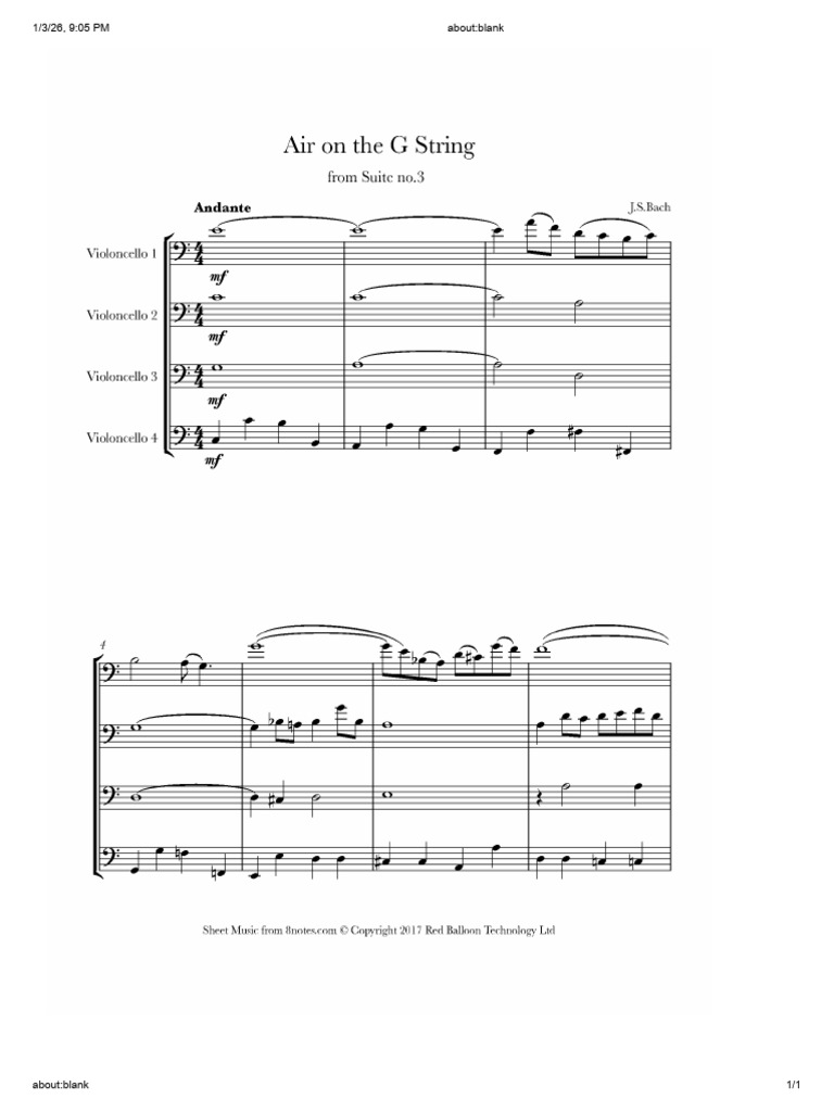 Air On G String 1 | PDF