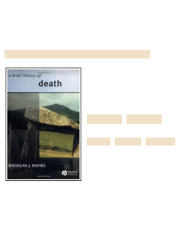 A Brief History of Death Douglas Davies - ebook and textbook resources ...