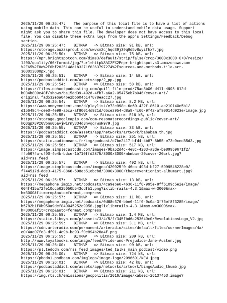Mobile Data Usage Action Log | PDF | Imaging | Computing