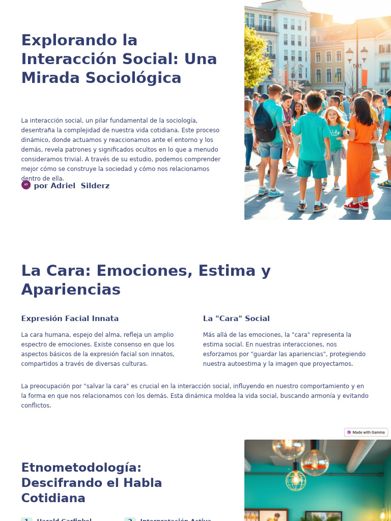 Explorando La Interaccion Social Una Mirada Sociologica | PDF ...