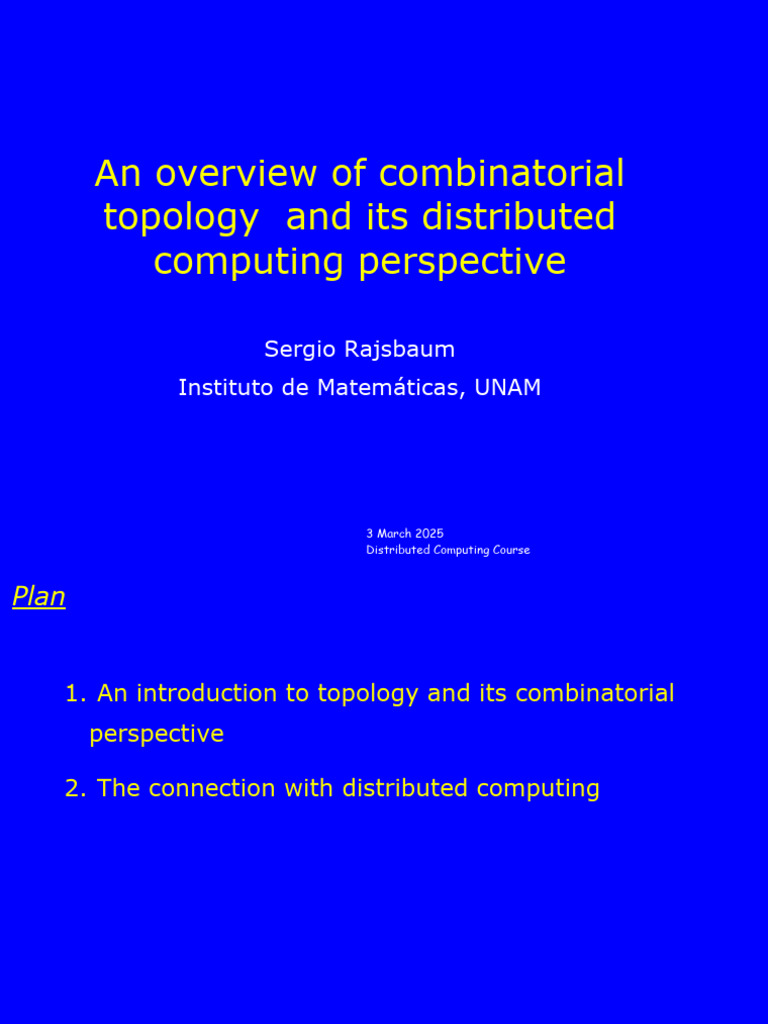 talk-introDC-part1-r | PDF | Combinatorics | Topology