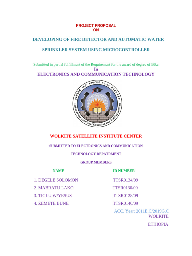 Fire Detection & Sprinkler System Proposal | PDF | Fire Sprinkler ...
