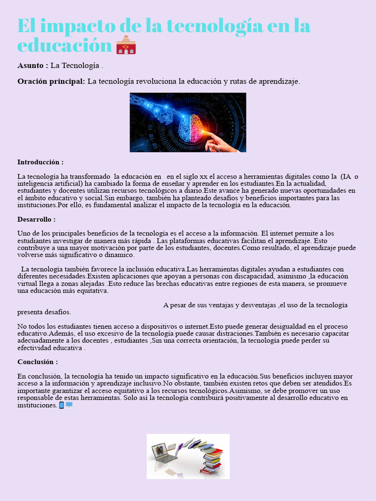 Impacto de la Tecnología en Educación | PDF