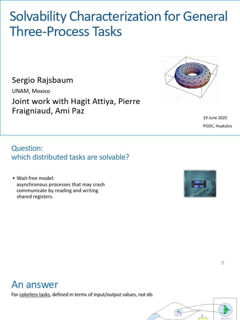 Solvability of Three-Process Tasks | PDF | Algebraic Topology | Space