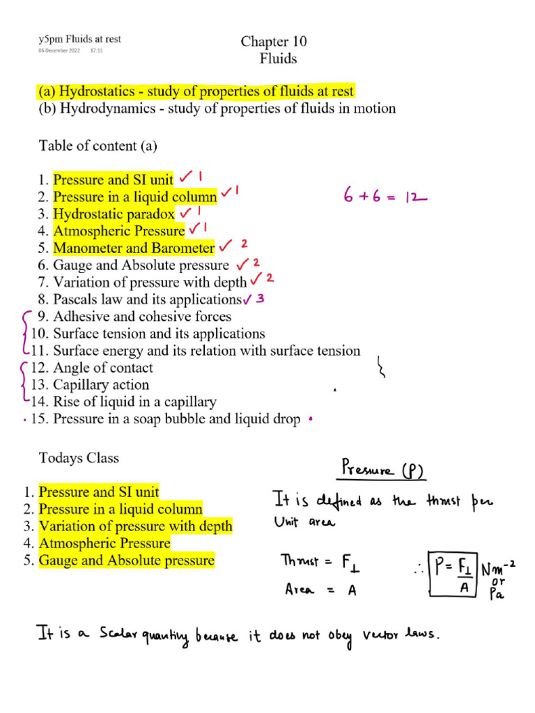 9 Fluids 1 | PDF